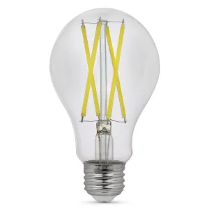 15W (100W Replacement) Daylight (5000K) E26 Base A21 Glass Filament Enhance LED (2-Pack)