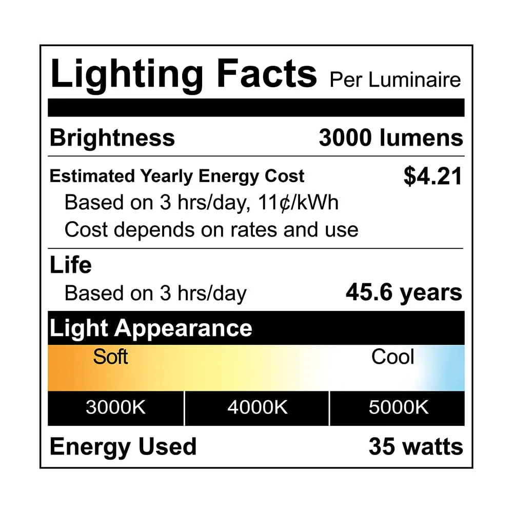 35W Outdoor Dual-Head LED Flood Light - 3-CCT Selectable - 3000 Lm - Dusk to Dawn Photocell - Black