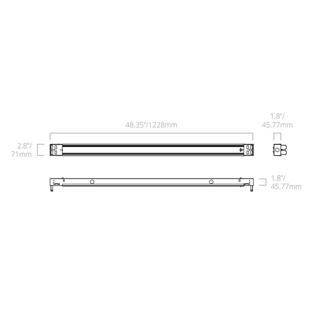 4ft T8 2-Lamp LED Ready Strip Light, Double End Wiring, Bulbs Not Included