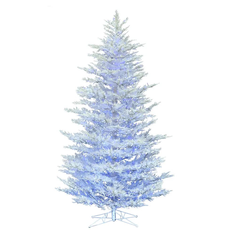 6.5'x50" Artificial Xmas Tree Low Voltage LED Pure White and Blue Light