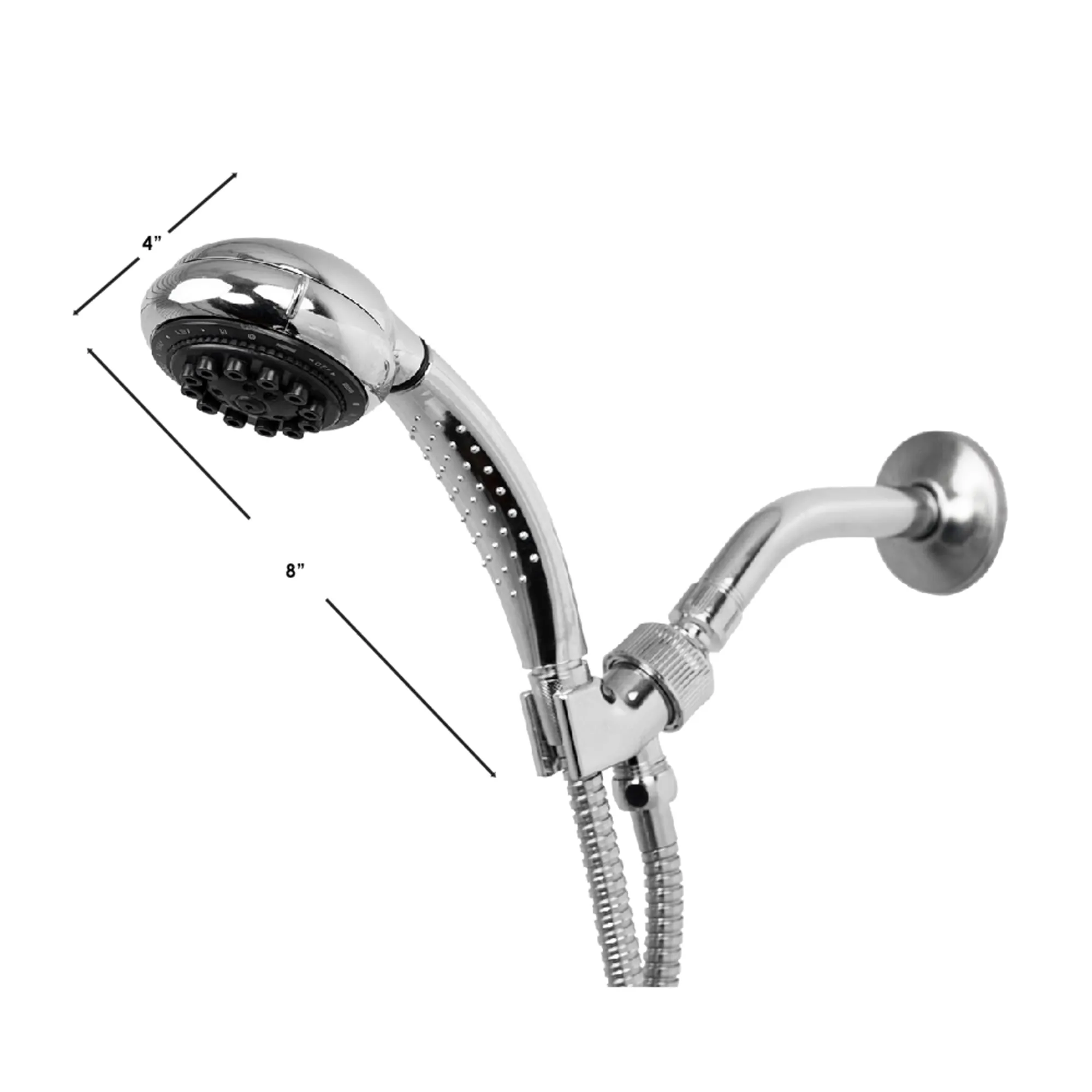 8 Function Shower Head Massager, Chrome