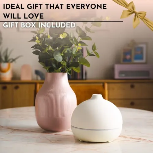 Ajna Ceramic Essential Oil Diffuser for Home and Office - 3 in One Easy to Use 500ml Stone