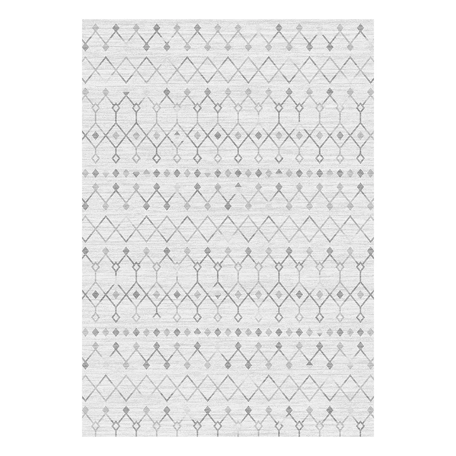 Akar Boho White Waterproof Rug