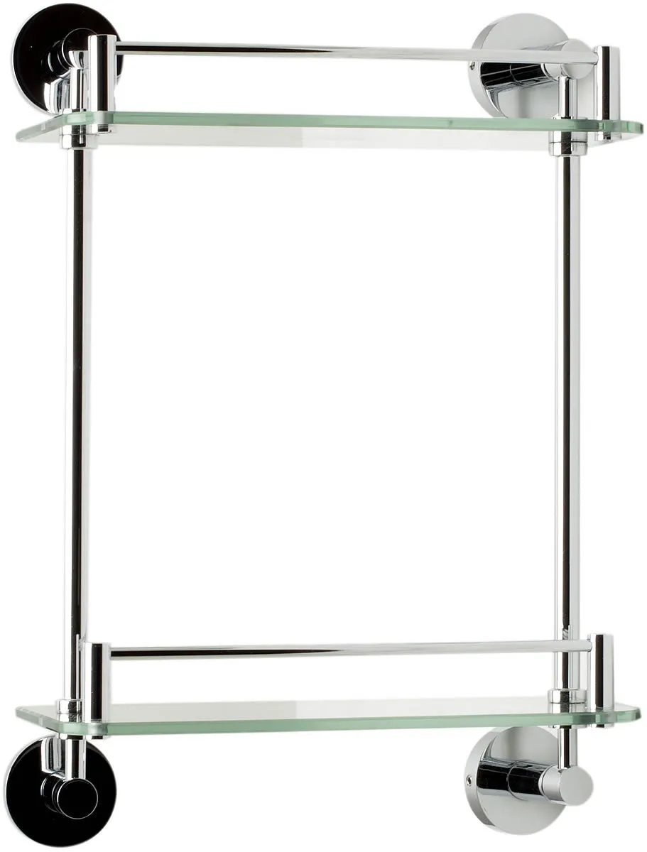 Alfi brand Double Glass Shower Shelf - Polished Chrome