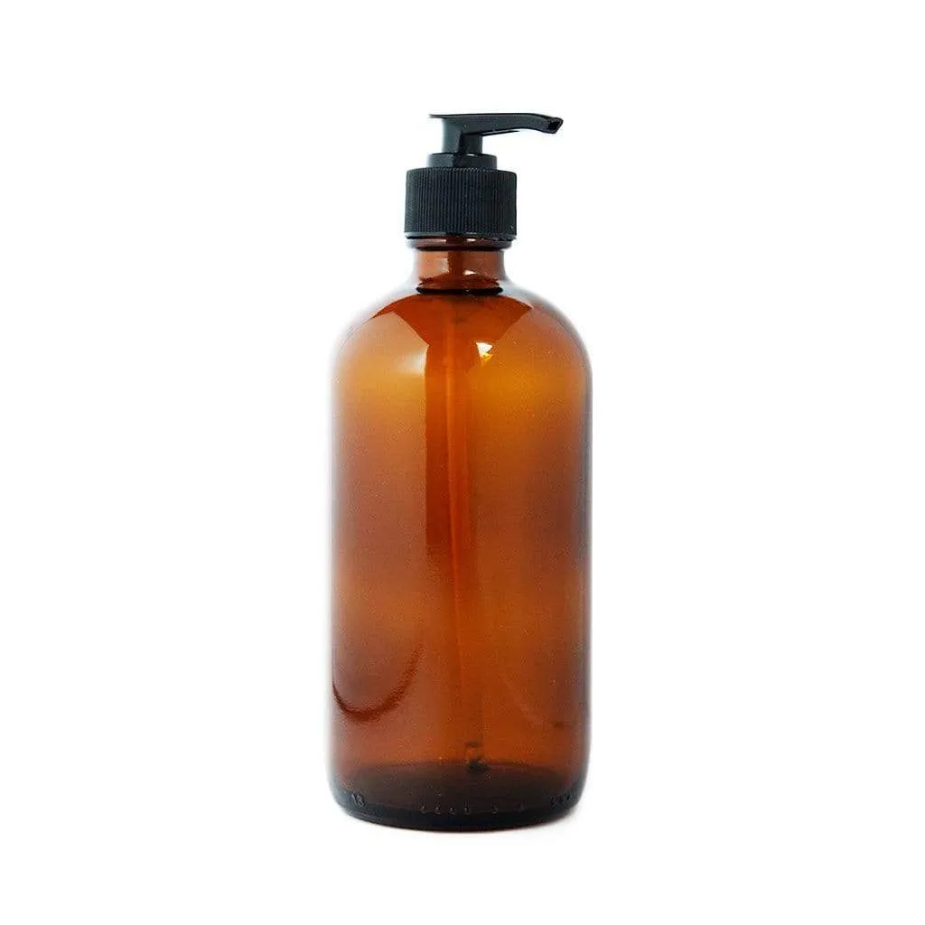 Amber Glass Pump Bottle