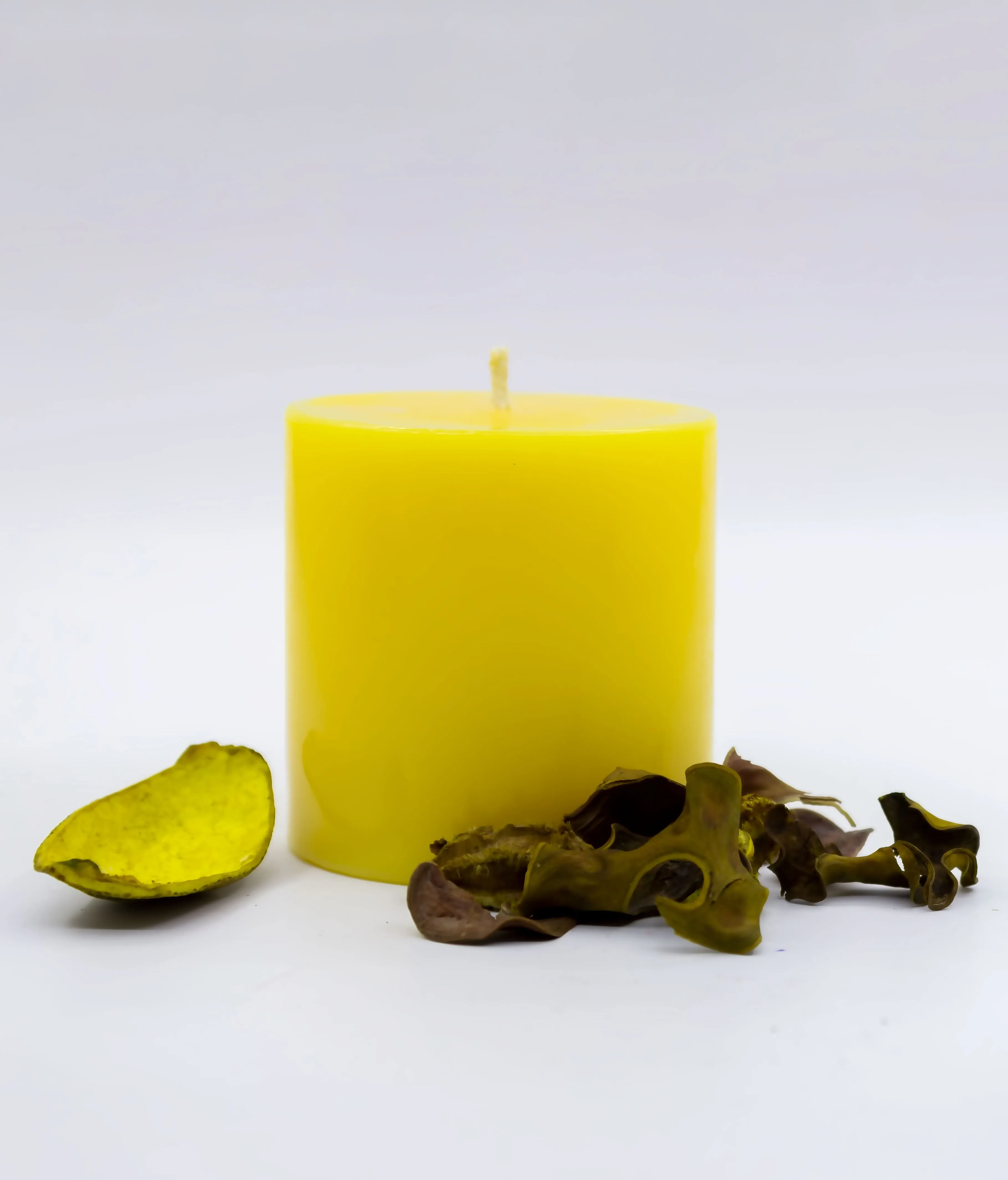 American-Elm Combo Pack of 2 Scented Rose & Lemon Aroma Candles (2.5x2.5 Inch)