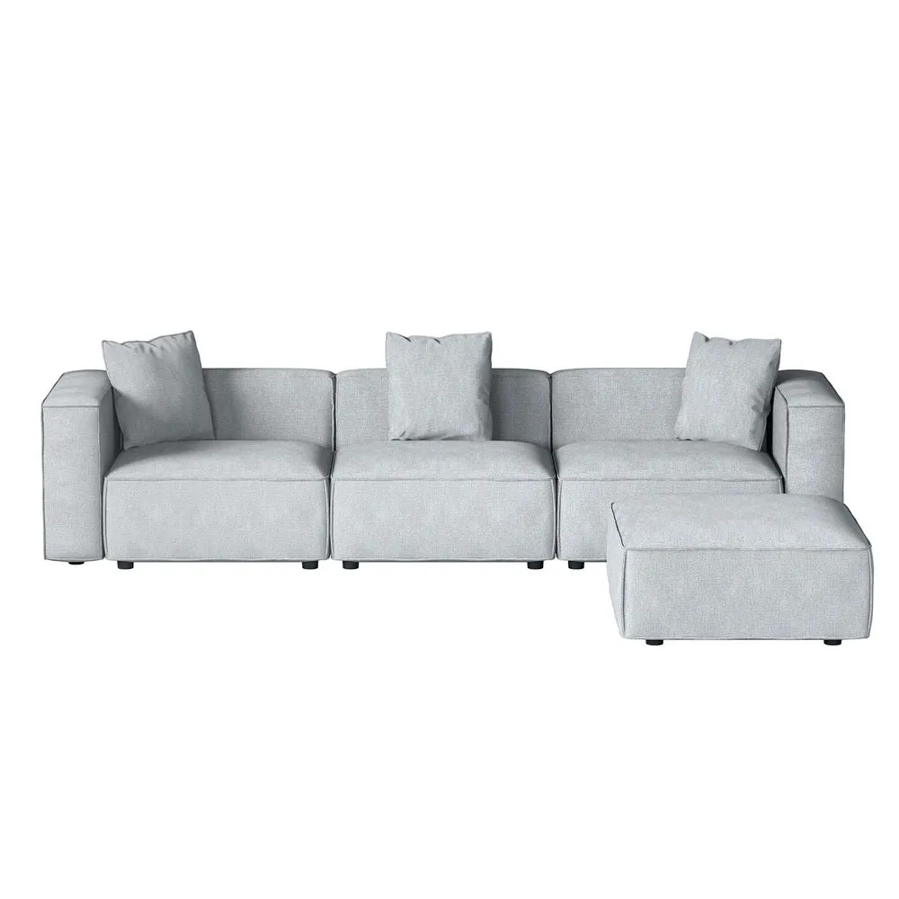 Artiss Modular Sofa Chaise Set 4-Seater Grey