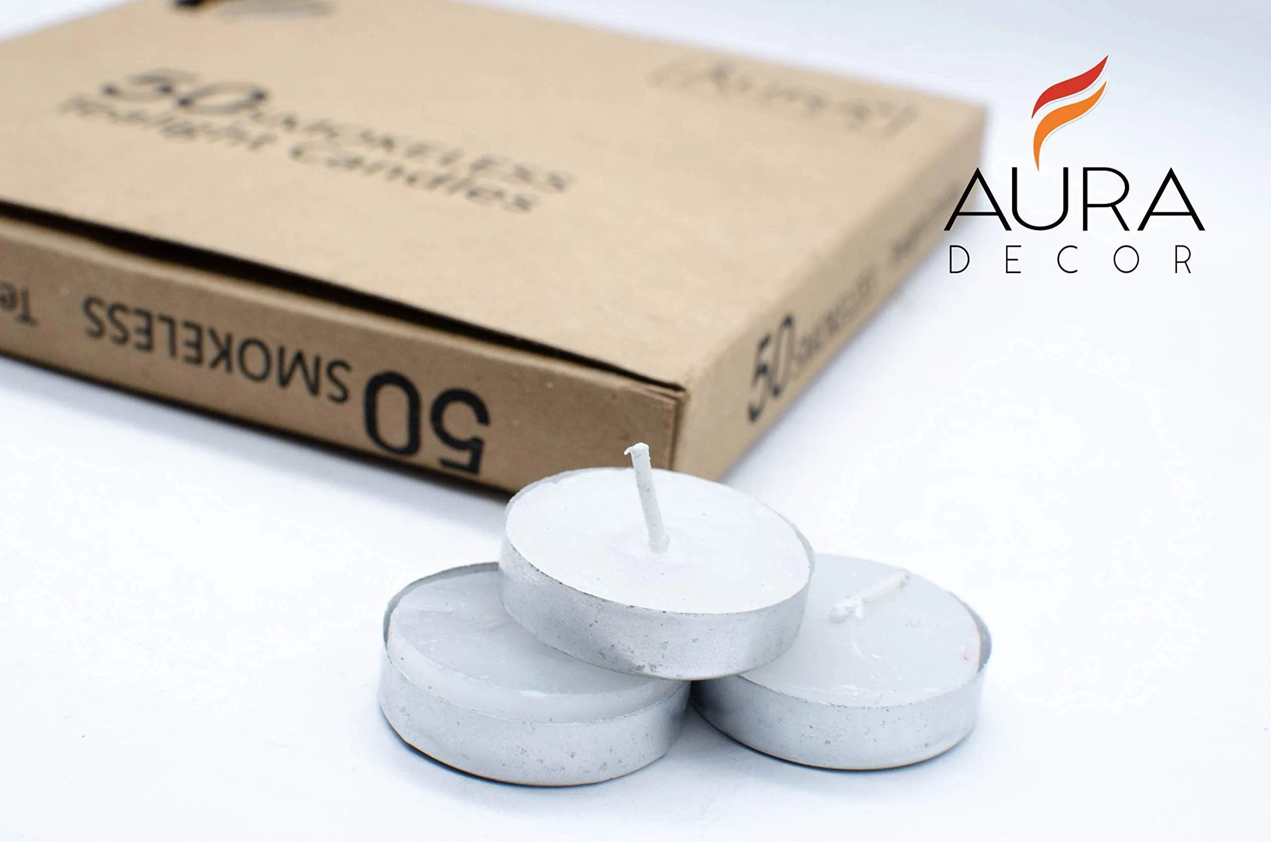 Aura Decor Pack of 1000 Tealight Candle, Unscented Smokeless Burning Time 2.5 Hour to 3 Hour