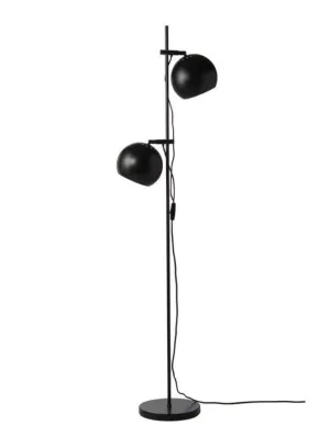 Ball Double Floor Lamp - Versatile Black Matte Steel Design