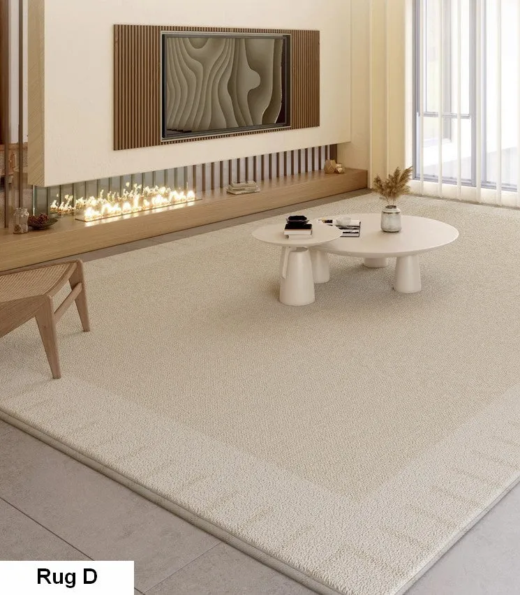 Bedroom Modern Rugs, Cream Color Geometric Modern Rugs, Modern Rugs for Dining Room, Contemporary Soft Rugs for Living Room