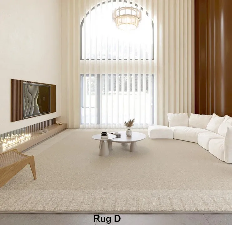 Bedroom Modern Rugs, Cream Color Geometric Modern Rugs, Modern Rugs for Dining Room, Contemporary Soft Rugs for Living Room