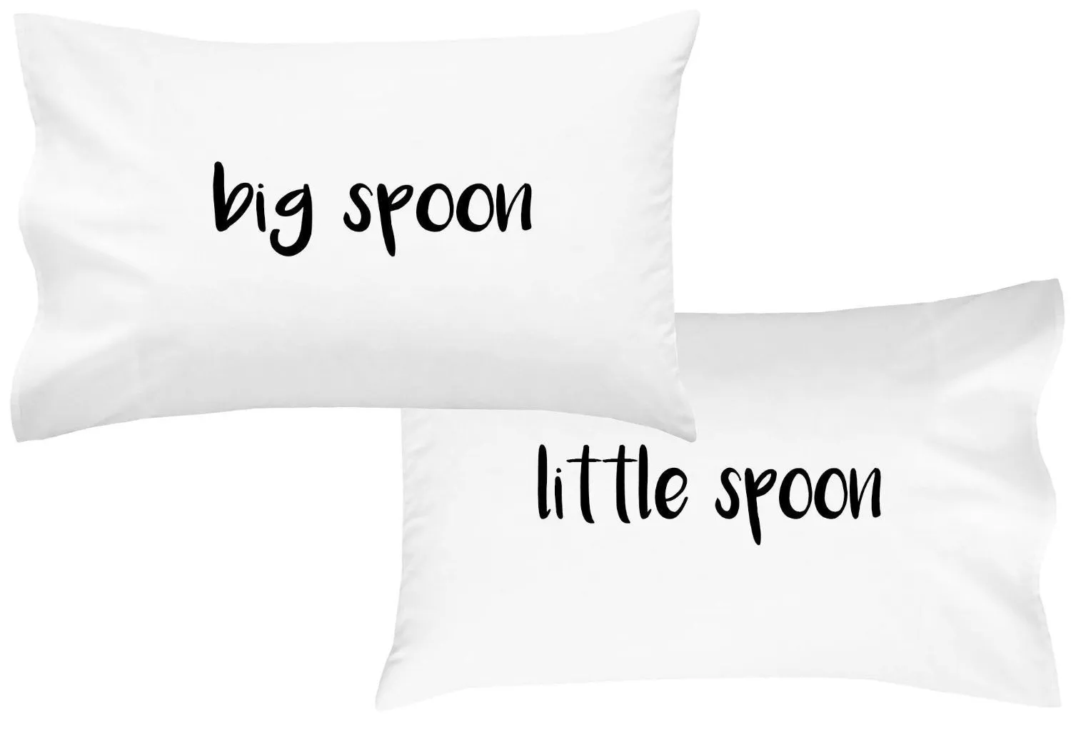 Big Spoon, Little Spoon Pillow Cases (Bold Font)