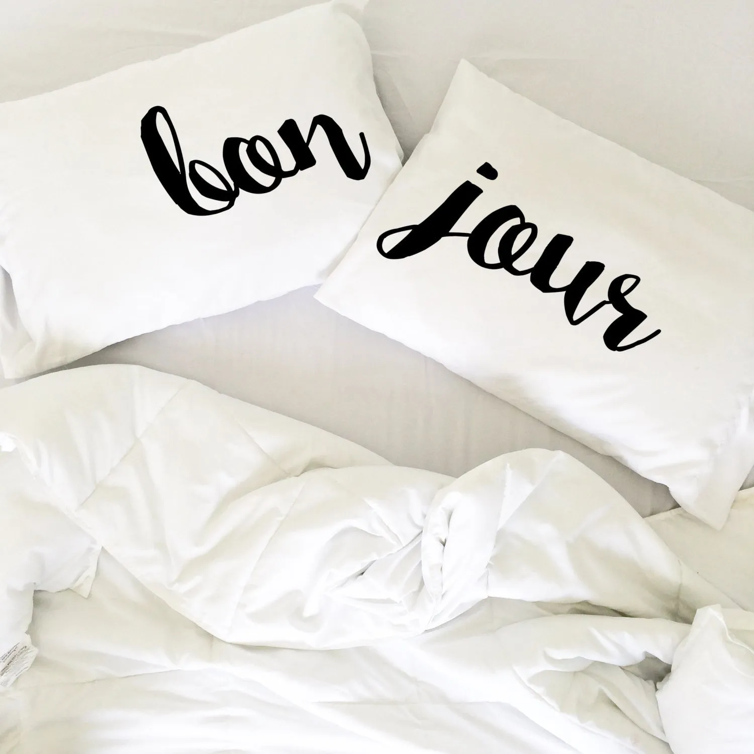 Bonjour Couples Pillowcase Set