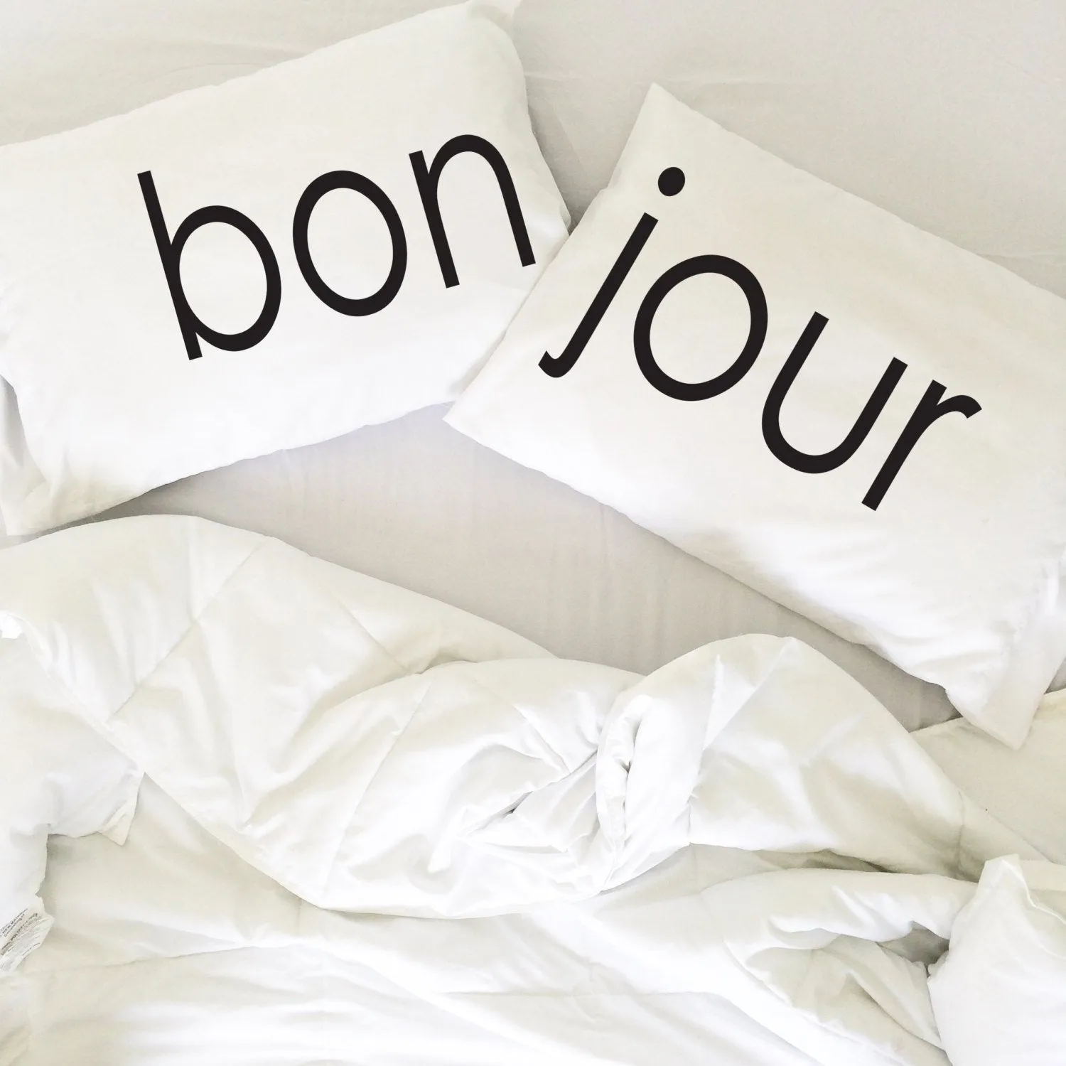 Bonjour Couples Pillowcase Set