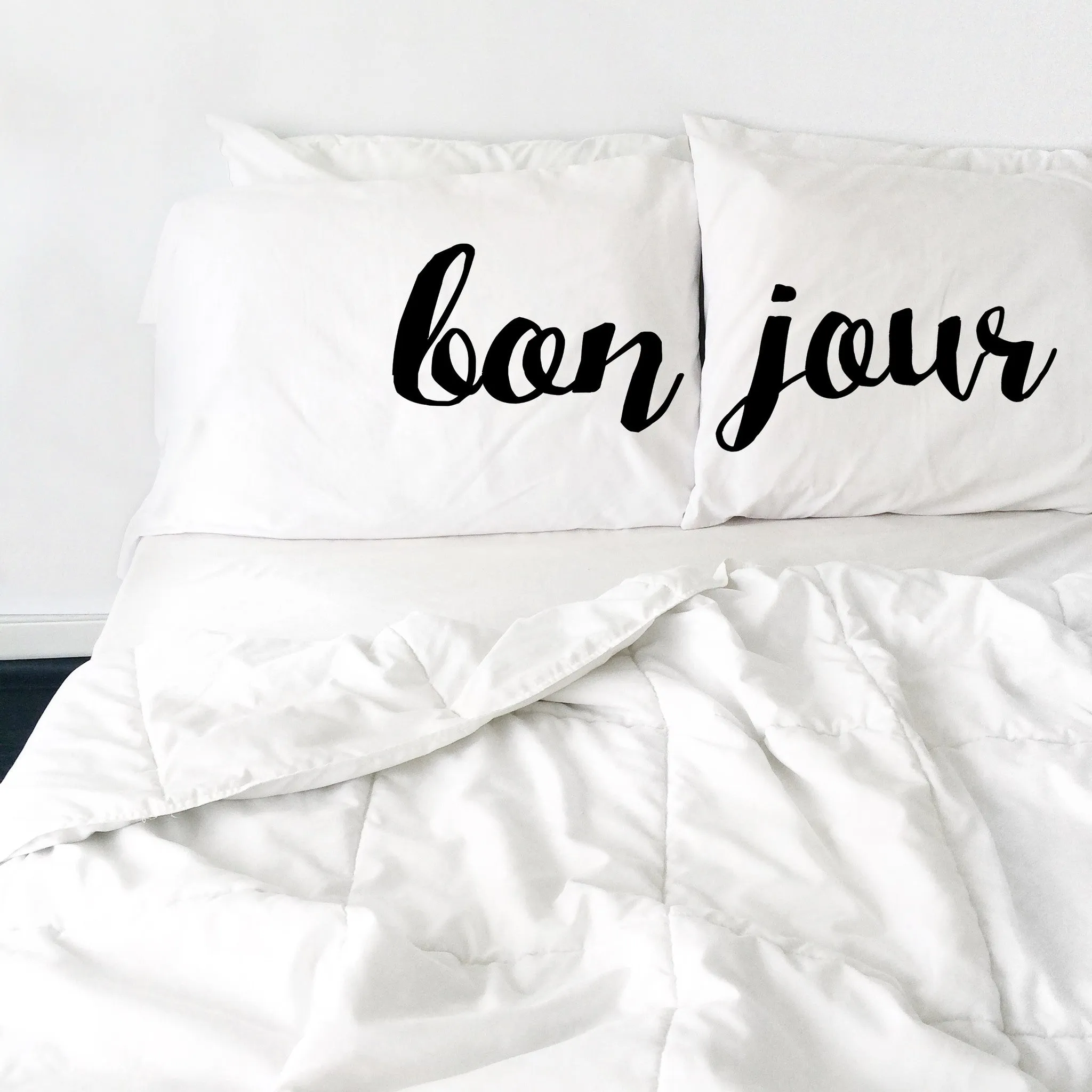 Bonjour Couples Pillowcase Set