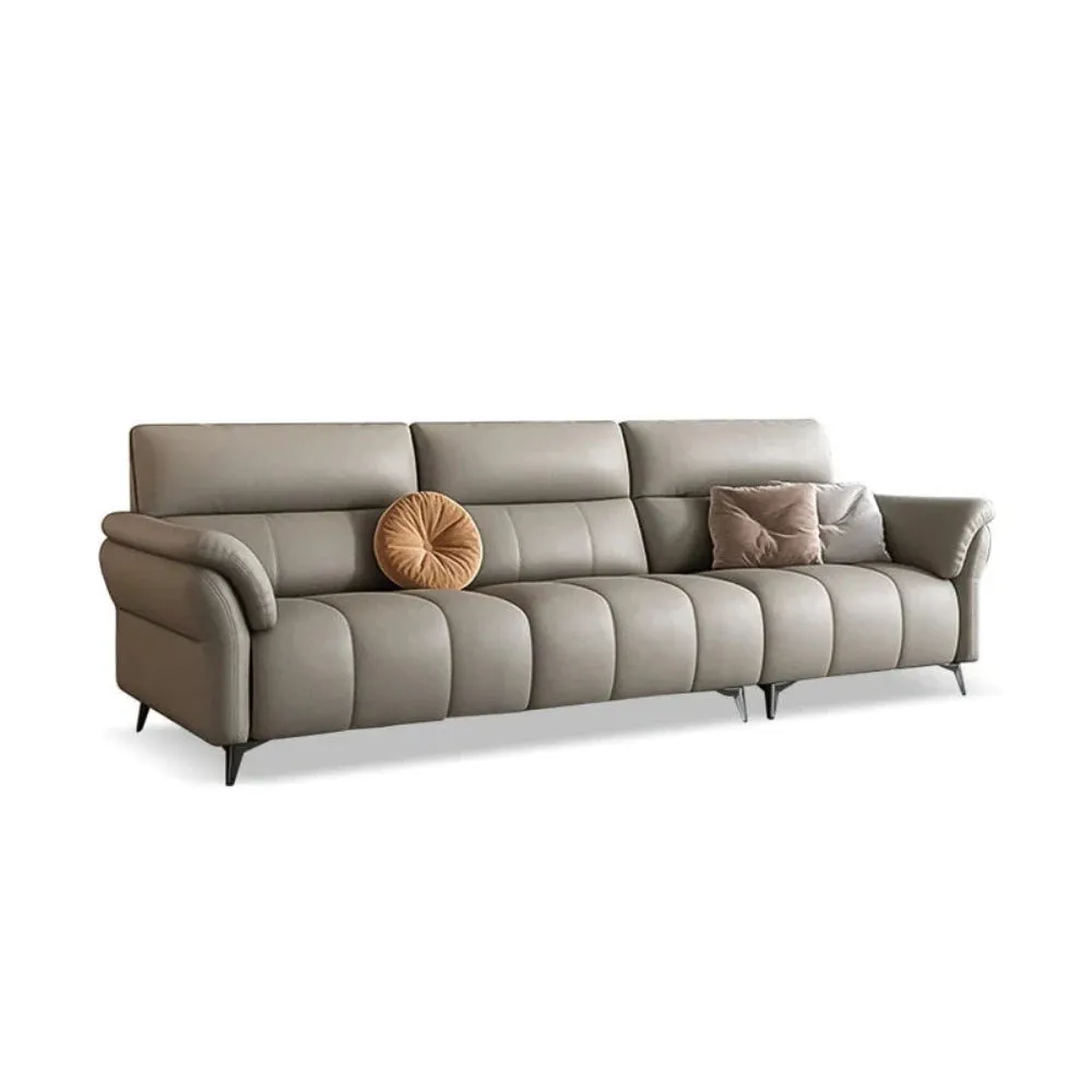 Candy Premium Modern Sofa Set in Off White Leatherette