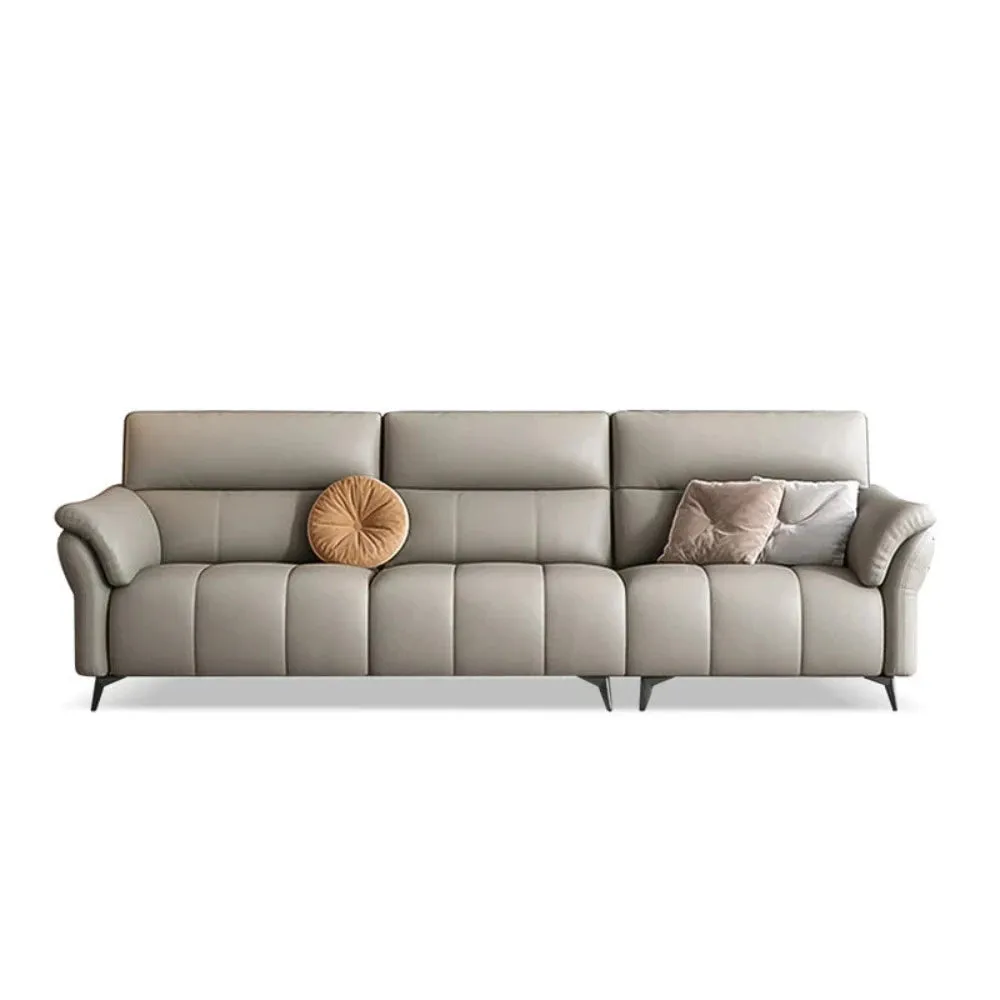 Candy Premium Modern Sofa Set in Off White Leatherette