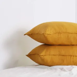 Comfort Oasis Solid 2Pcs 100% Linen Pillowcases