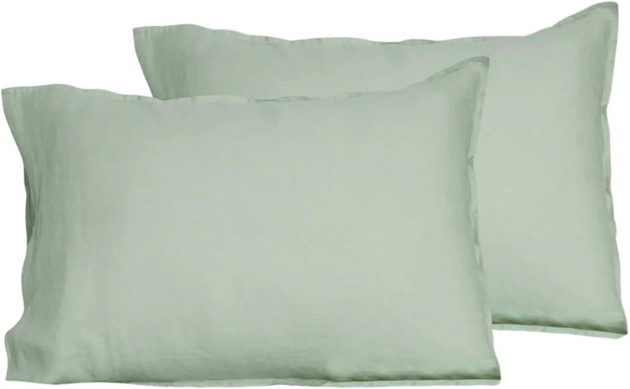 Comfort Oasis Solid 2Pcs 100% Linen Pillowcases