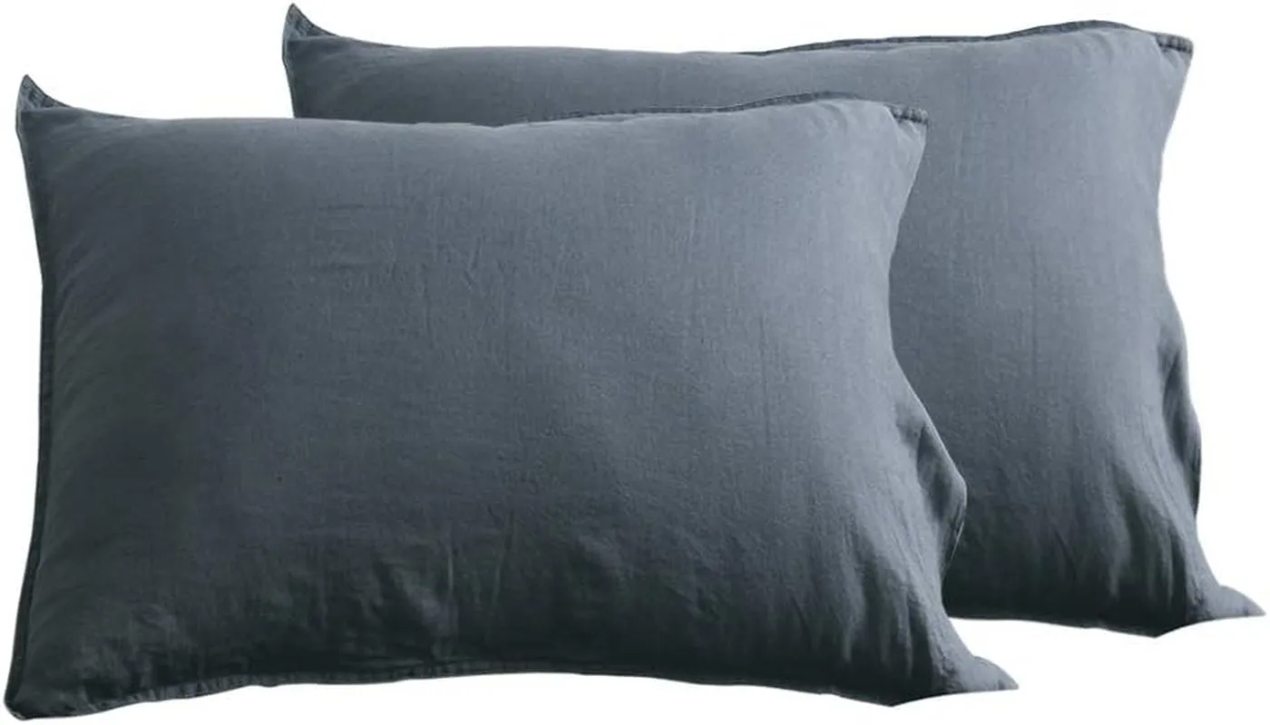 Comfort Oasis Solid 2Pcs 100% Linen Pillowcases