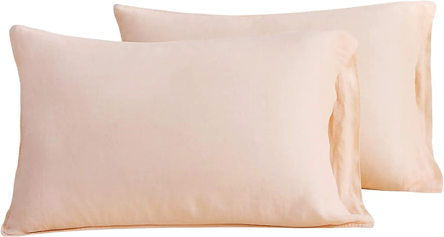 Comfort Oasis Solid 2Pcs 100% Linen Pillowcases