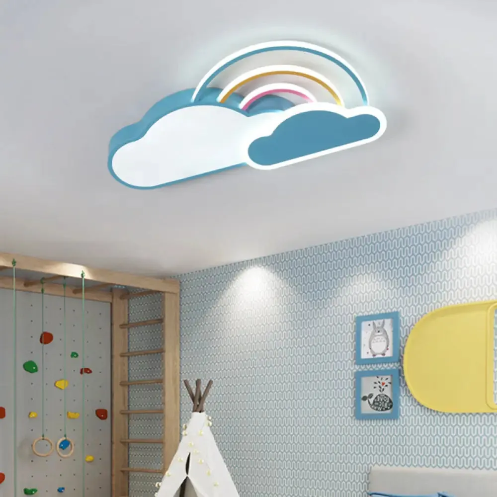 Contemporary Rainbow Flush Ceiling Light for Your Bedroom - Acrylic Fixture