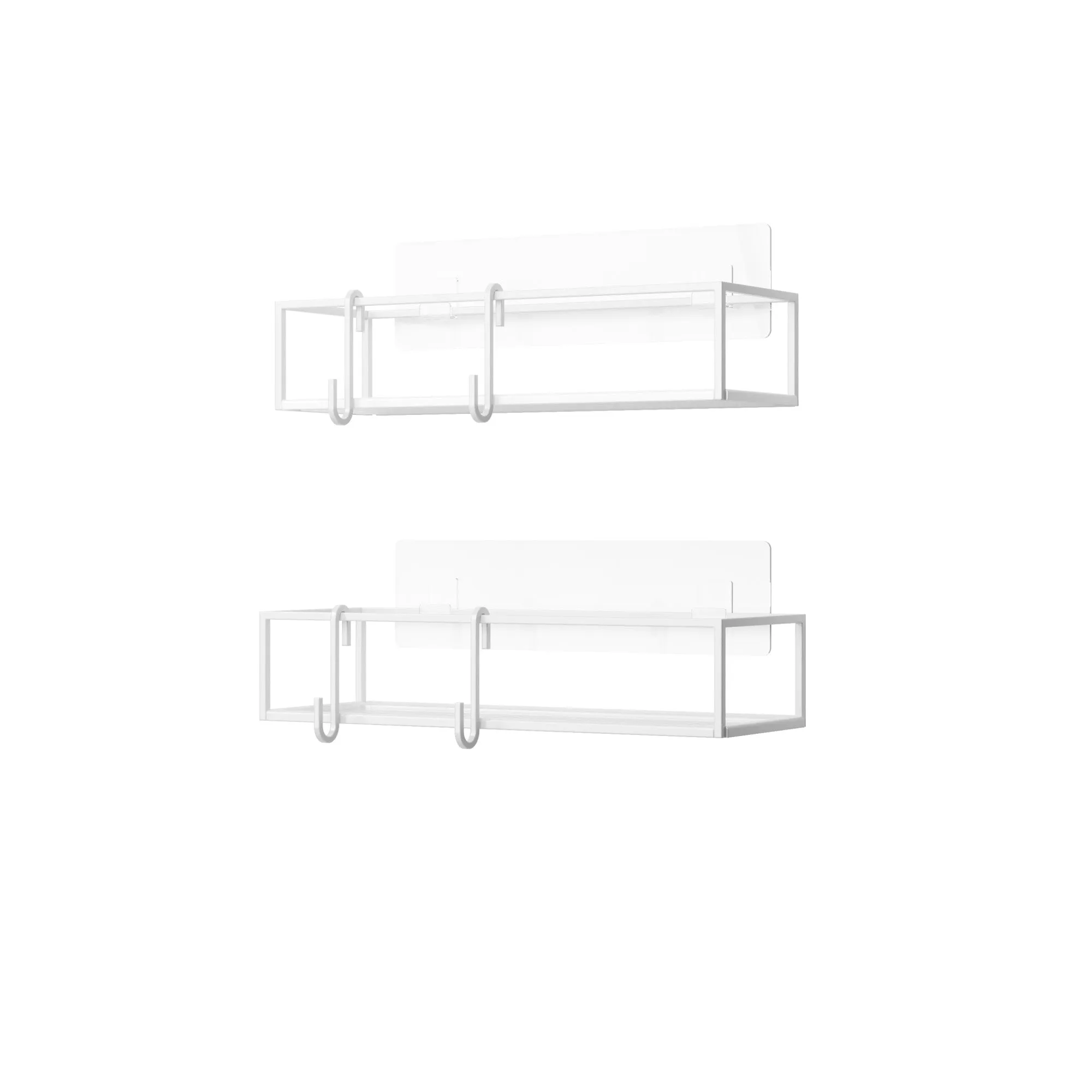 Cubiko Adhesive Shower Bins, Set of 2