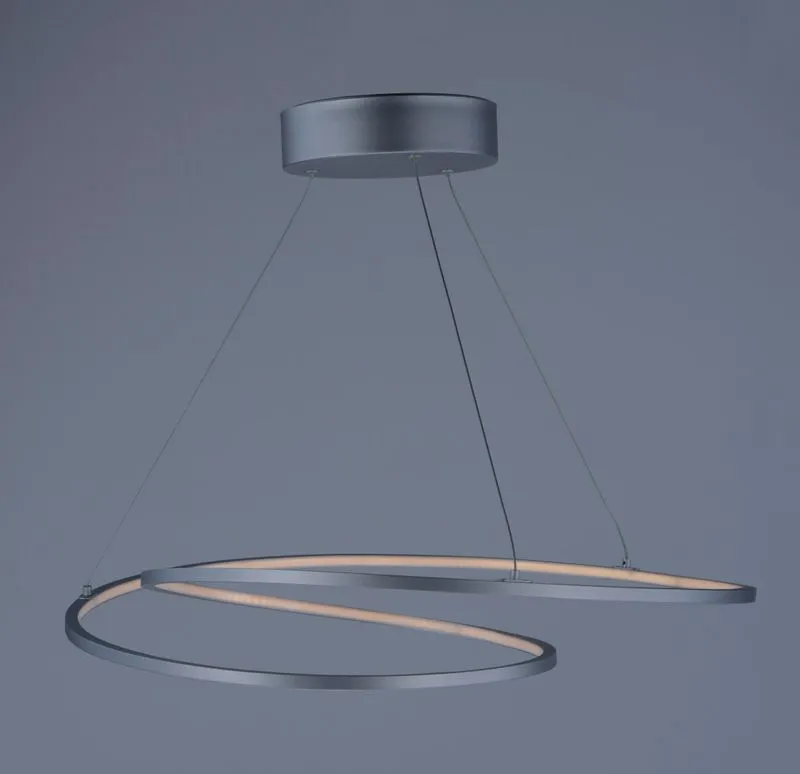 Cycle Single Light Entry Foyer Pendant in Matte Silver