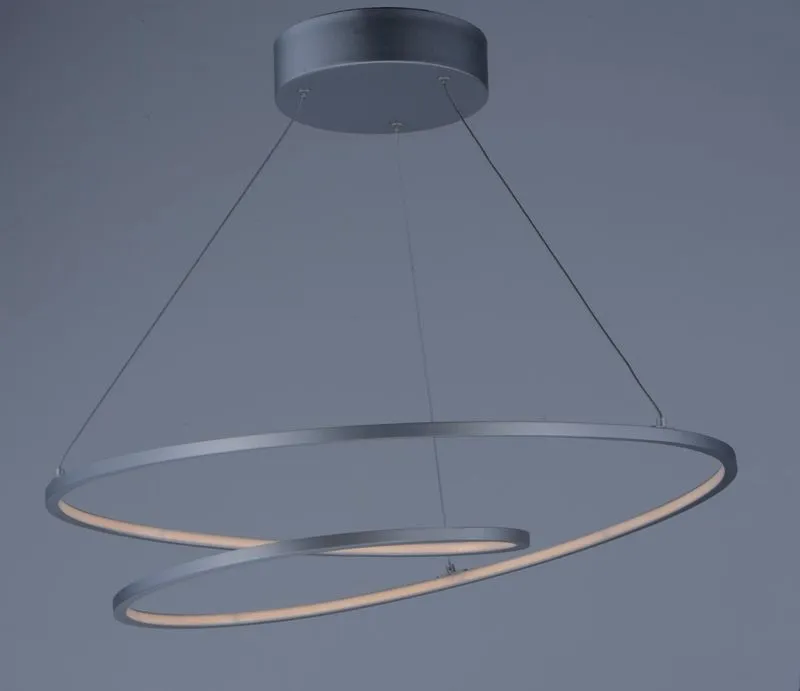 Cycle Single Light Entry Foyer Pendant in Matte Silver