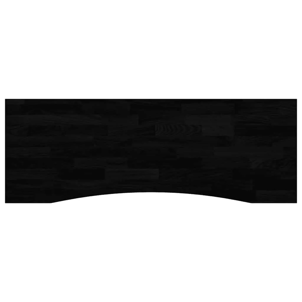 Desk Top Dark Brown 140x50x2.5 cm Solid Wood Oak Rectangular