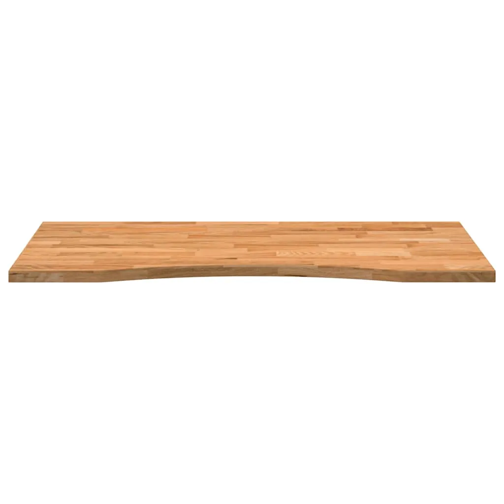 Desk Top Light Brown 100x60x2.5 cm Solid Wood Oak Rectangular