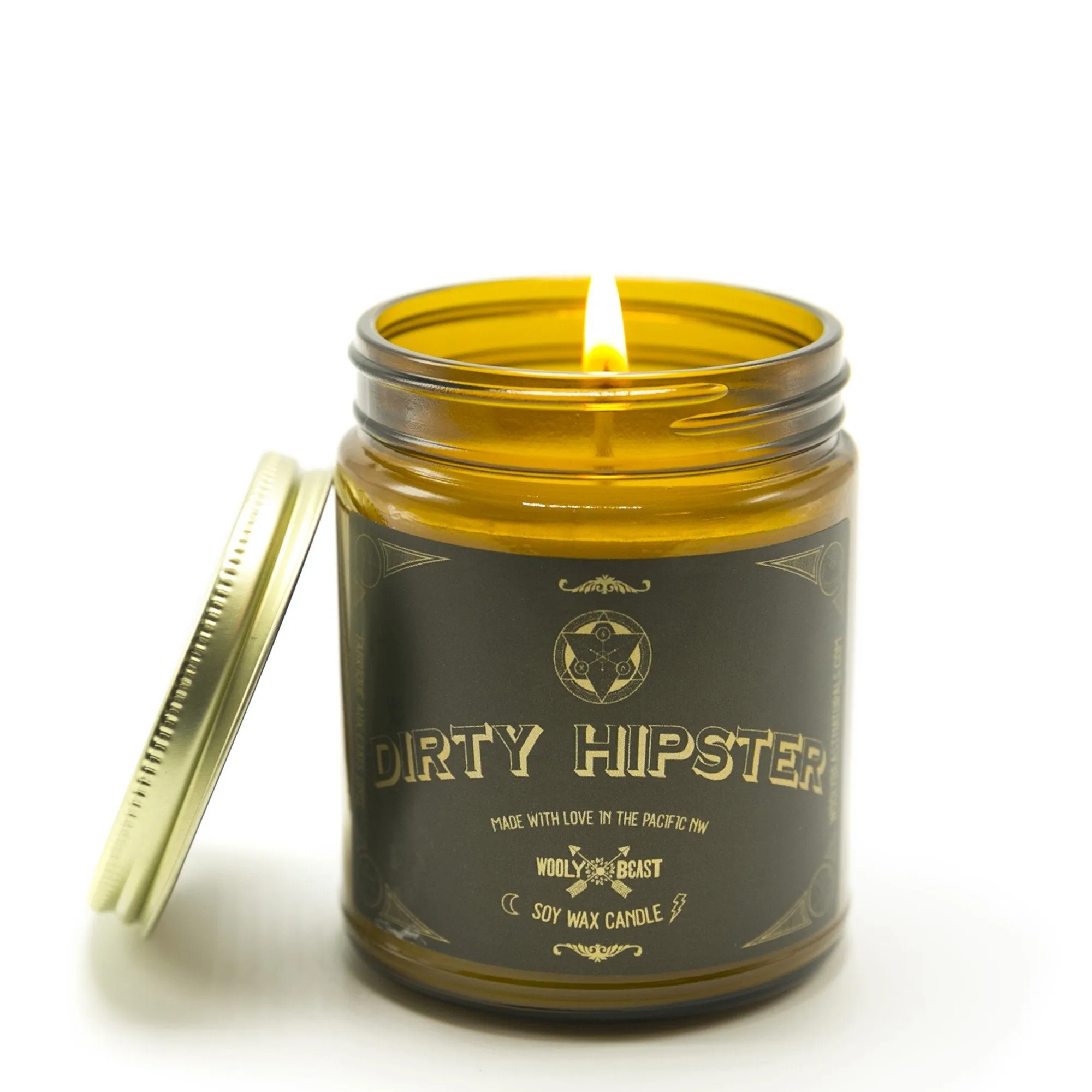 Dirty Hipster --- Soy Candle --- Patchouli, Cedarwood, Tobacco, Bergamot