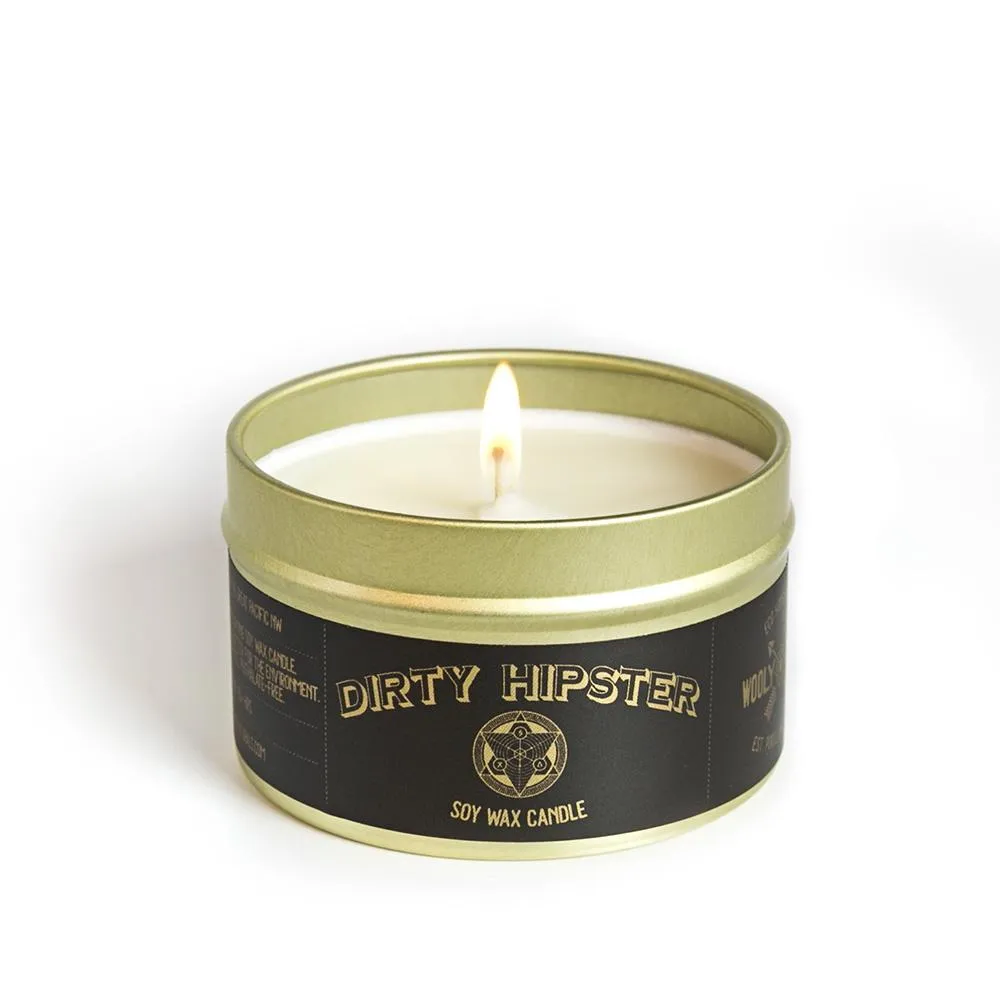 Dirty Hipster --- Soy Candle --- Patchouli, Cedarwood, Tobacco, Bergamot