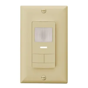 Dual Detection Occupancy Two Pole In-Wall Switch, Ivory