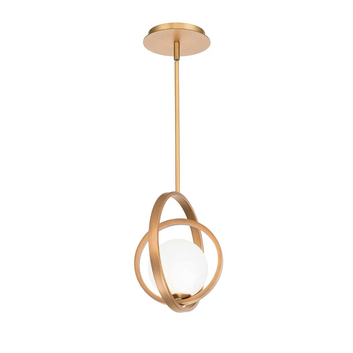 Ellington 10 in. LED Pendant Light Aged Brass Finish