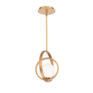 Ellington 10 in. LED Pendant Light Aged Brass Finish