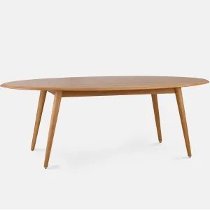 Ellipse Ash Wood Mid-Century Design Dining Table