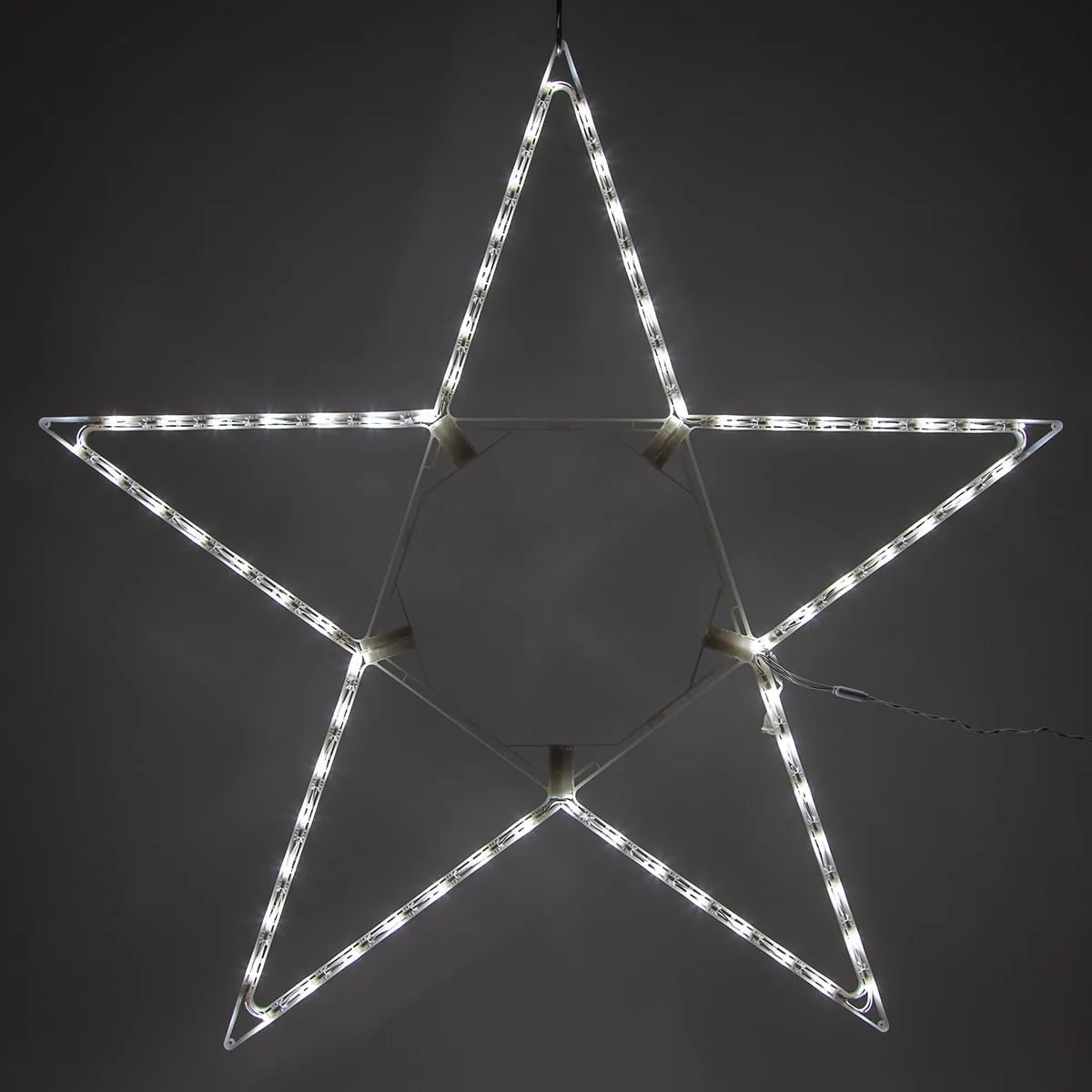 everyday 32â Warm White LED Star Light, Fold-Flat Christmas Lighted Star, Outdoor Cool White 32"