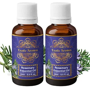 Exotic Aromas Rosemary Oil for Hair Growth,Essential Oil for Skin, Aromatherapy 100% Pure & Natural (15 Ml 15 Ml) Pack of 2