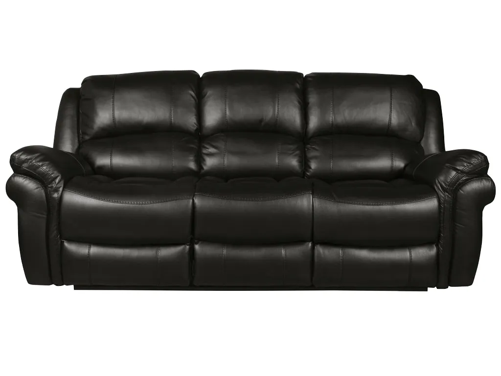 Farnham Black Leather Air Reclining Sofa Range by Annaghmore