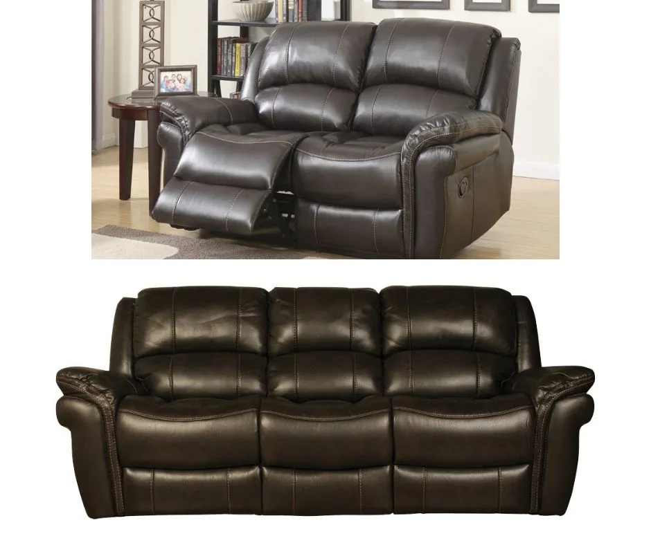 Farnham Chocolate Leather Air Sofa Range by Annaghmore