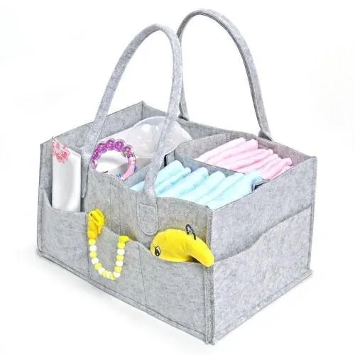 Felt Nappy Organizer Caddy - Grey