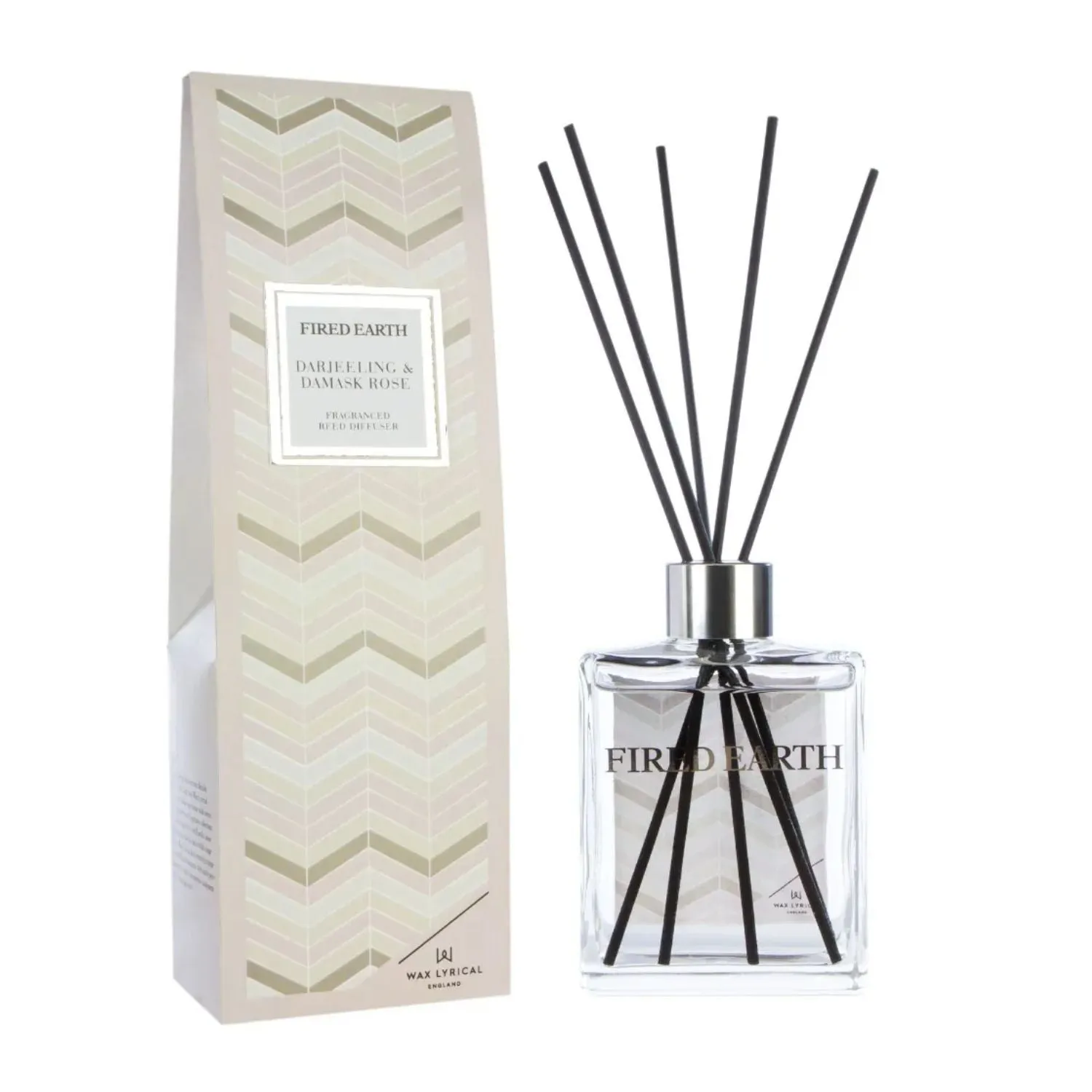 Fired Earth 180ml Darjeeling & Damask Rose Reed Diffuser - FE2206