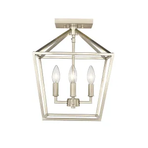 Four Light Semi Flush Mount in Modern Gold Finish by Millennium