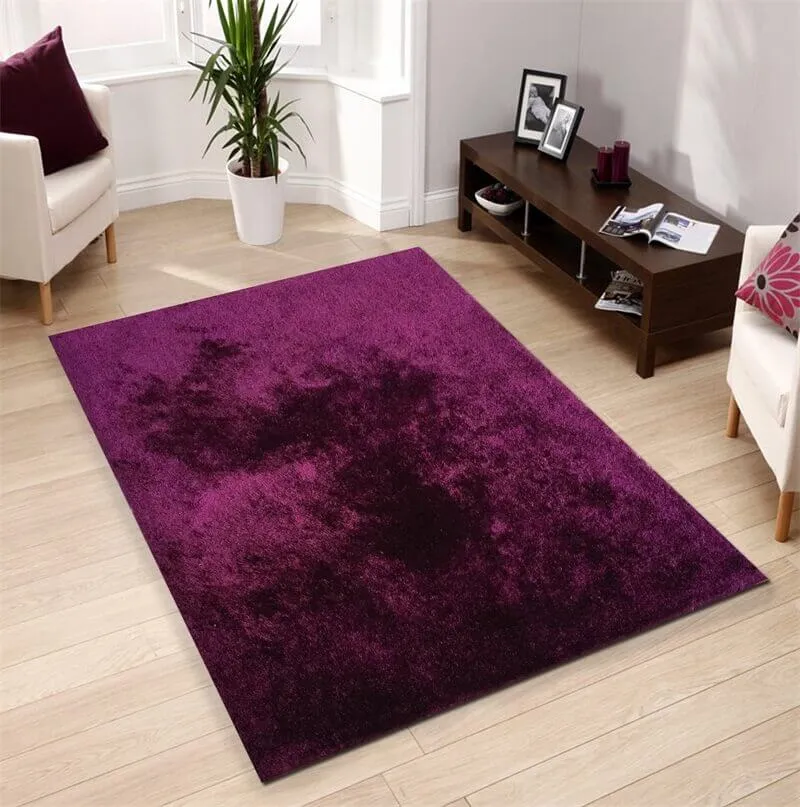 Fuzzy Magenta Area Rug