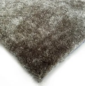 Fuzzy Silver Area Rug