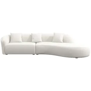 Galleria Ivory Boucle Curvy Sectional