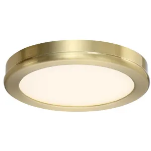 Geos 11 in. LED Disk Light 2700K Brushed Brass Finish