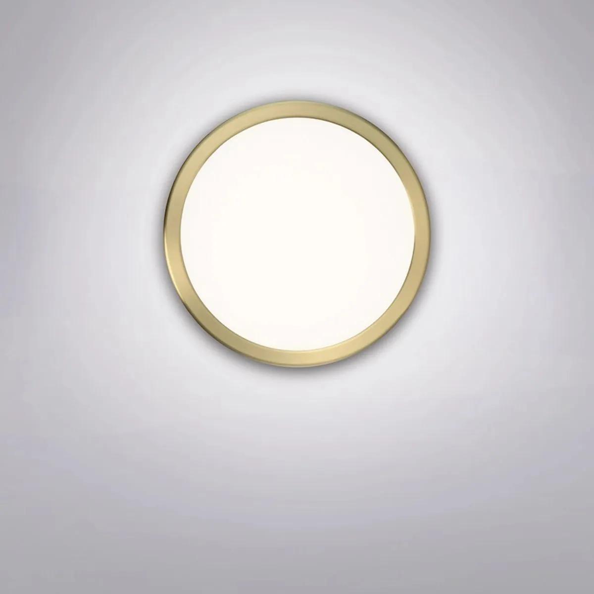 Geos 11 in. LED Disk Light 2700K Brushed Brass Finish