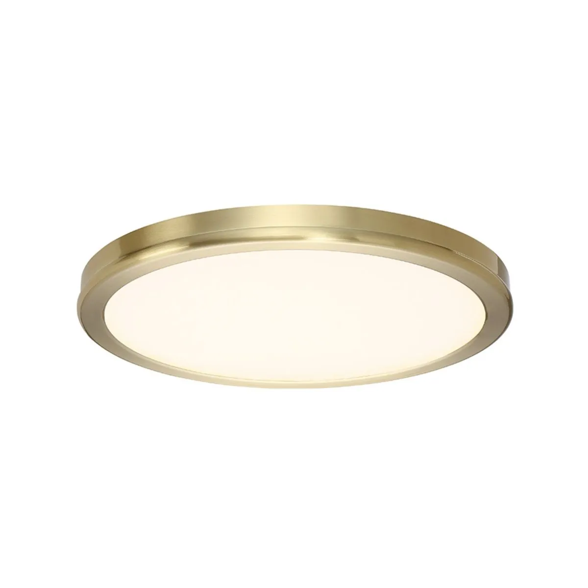 Geos 11 in. LED Disk Light 2700K Brushed Brass Finish